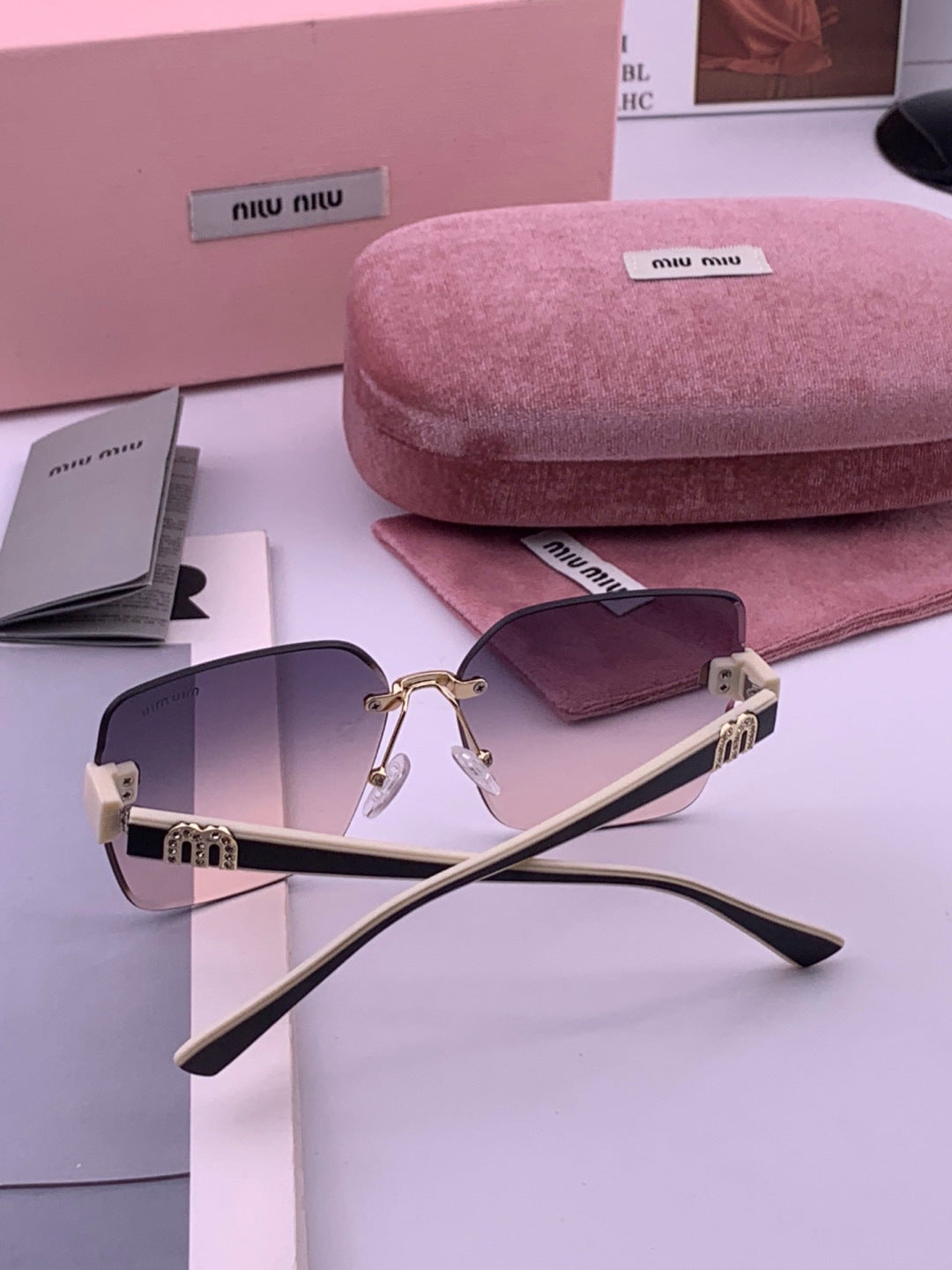 Miu Miu M7550 Fashion Red Lens Sunglasses for Men & Women - 432683 - detail image 4
