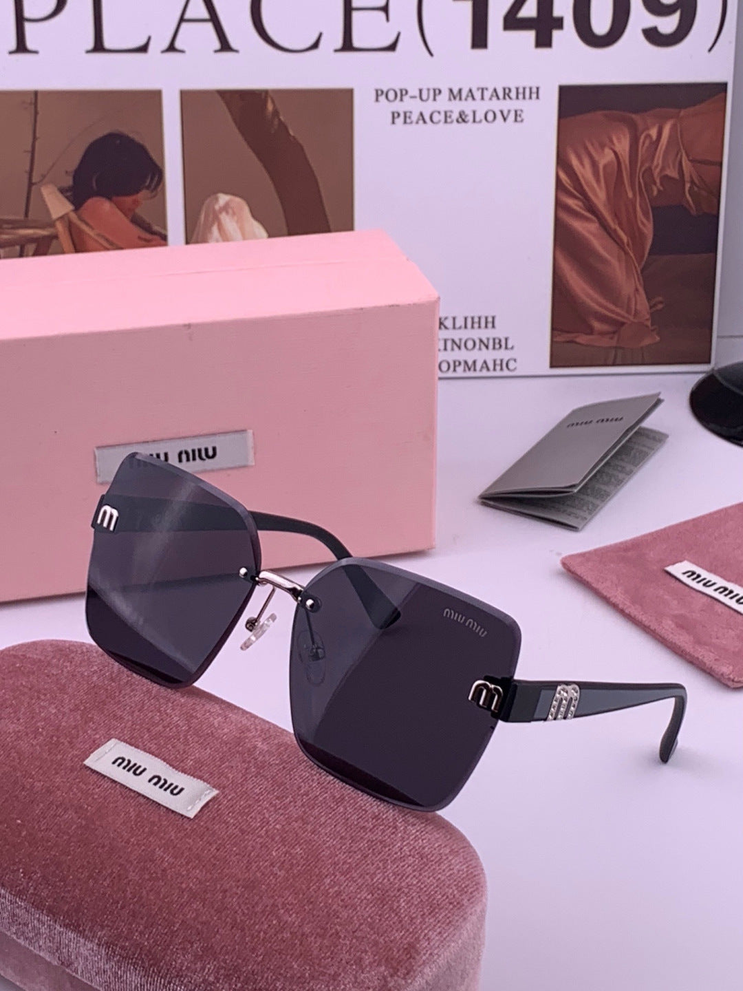 Miu Miu M7550 Fashion Brown Lens Sunglasses for Men & Women - 432684 - detail image 2