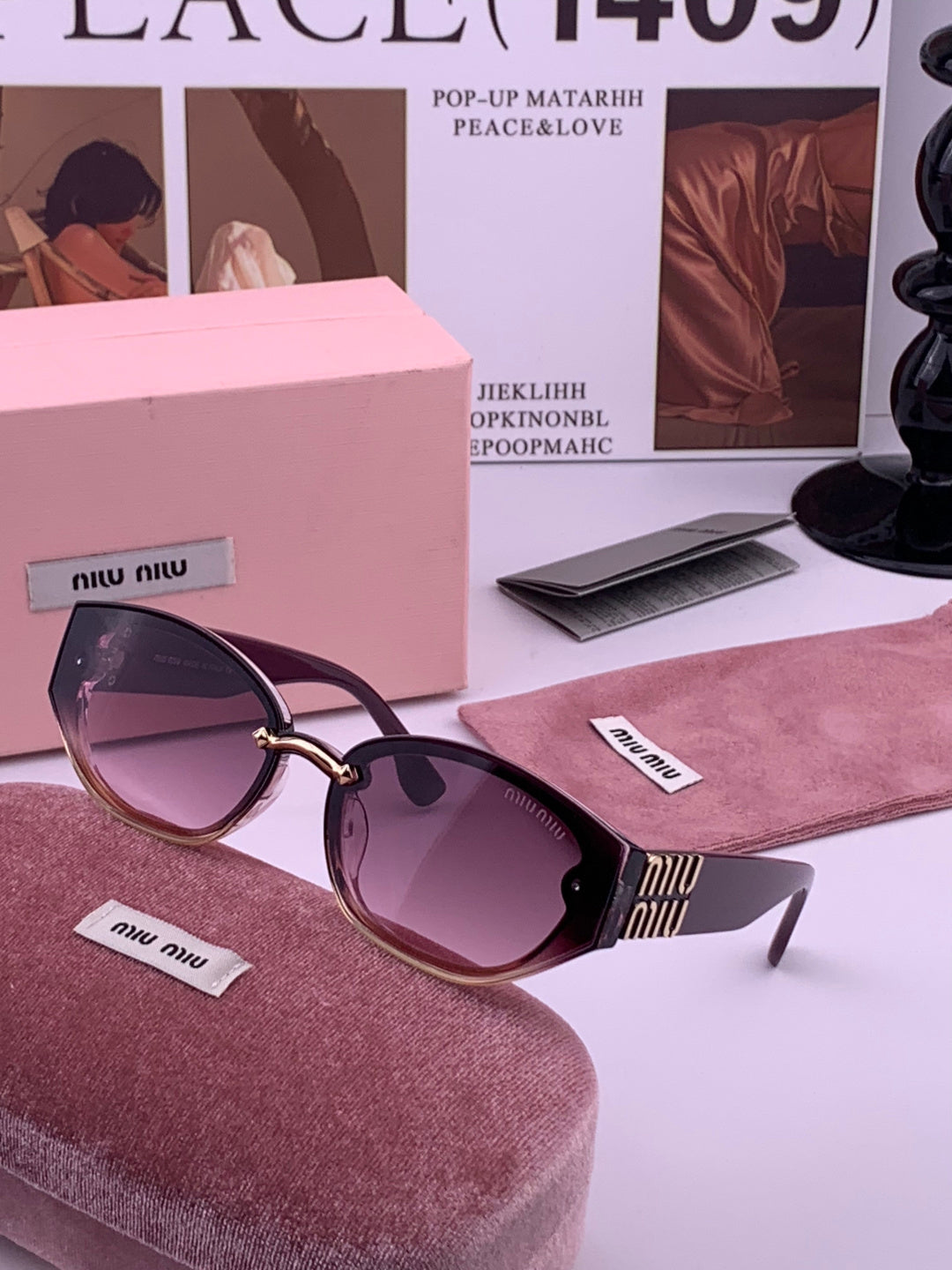 Miu Miu M7350 Fashion Purple Lens Sunglasses for Men & Women - 432685 - detail image 2