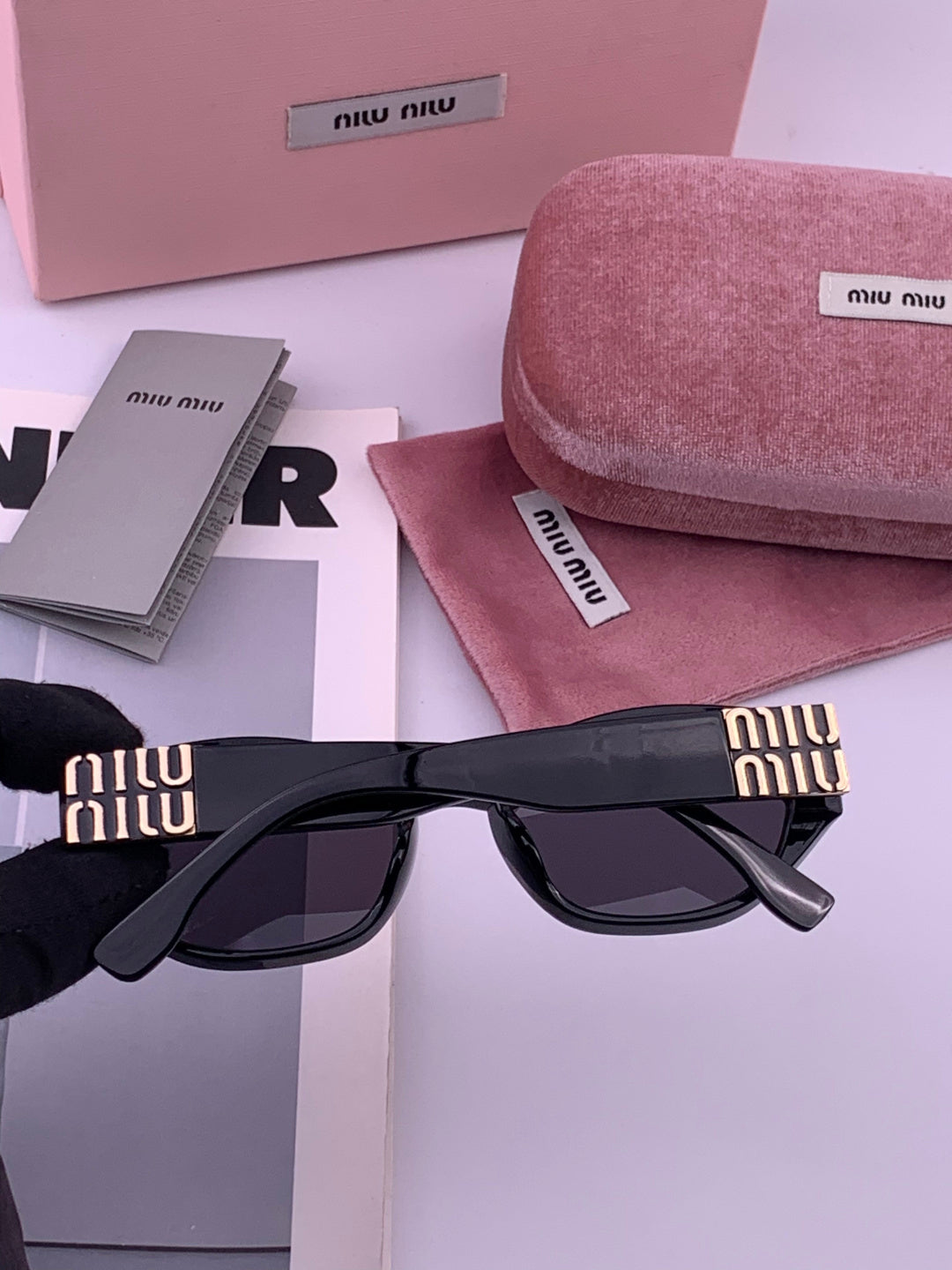 Miu Miu M7350 Fashion Black Lens Sunglasses for Men & Women - 432686 - detail image 4