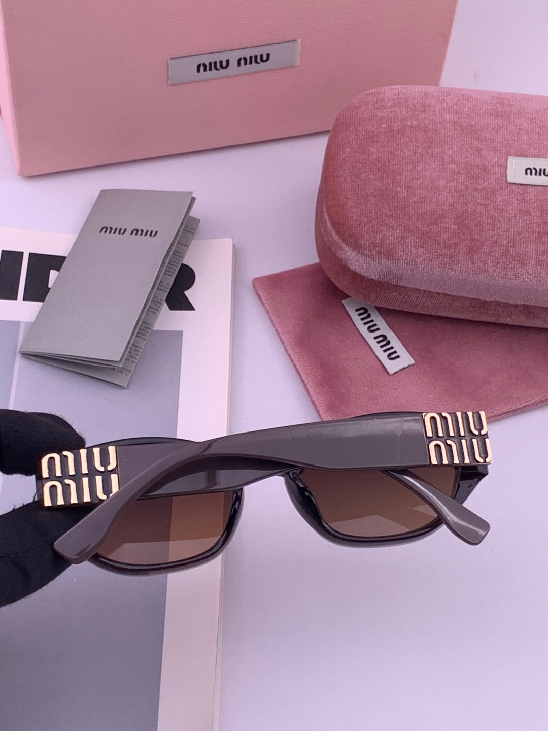 Miu Miu M7350 Fashion Black Lens Sunglasses for Men & Women - 432687 - detail image 4