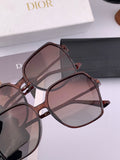 Dior D2130 Polarized Metal Fashion Black Lens Sunglasses for Women - 431840