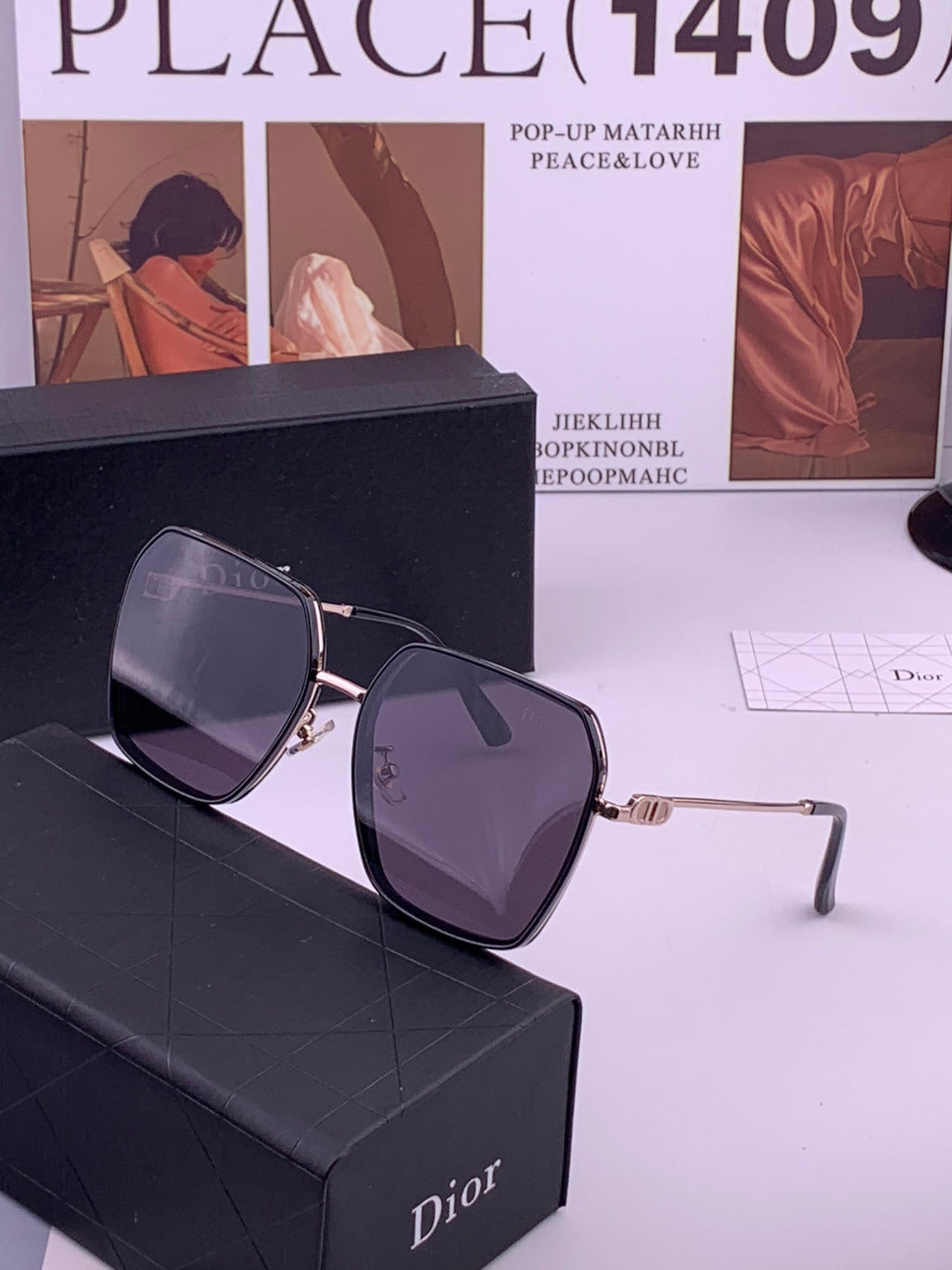 Dior D7635 Polarized Fashion Black Lens Sunglasses for Men & Women - 431833 - detail image 2