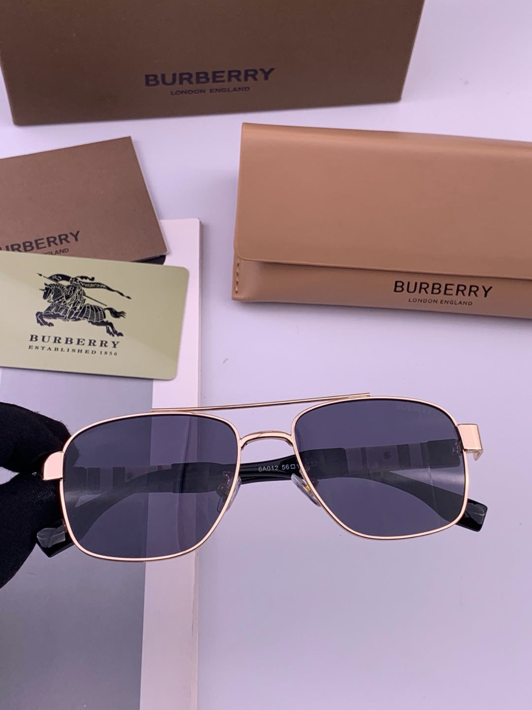 Burberry B201 Aviator Blue Lens Sunglasses for Men - 432452