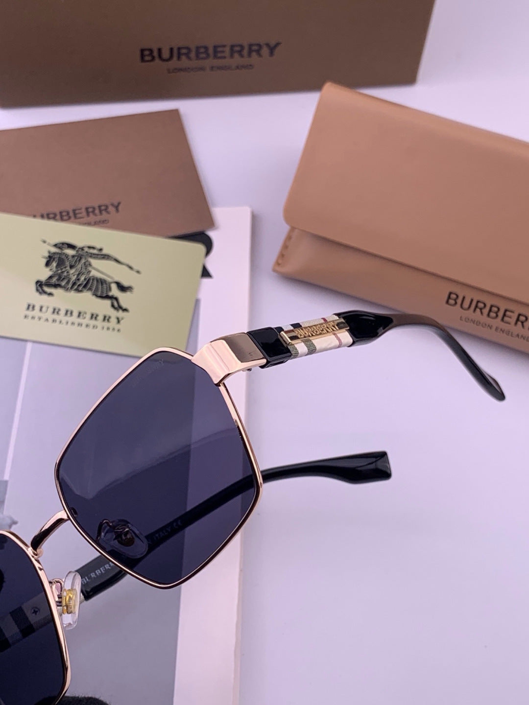 Burberry 101 Aviator Blue Lens Sunglasses for Men - 432455 - detail image 2