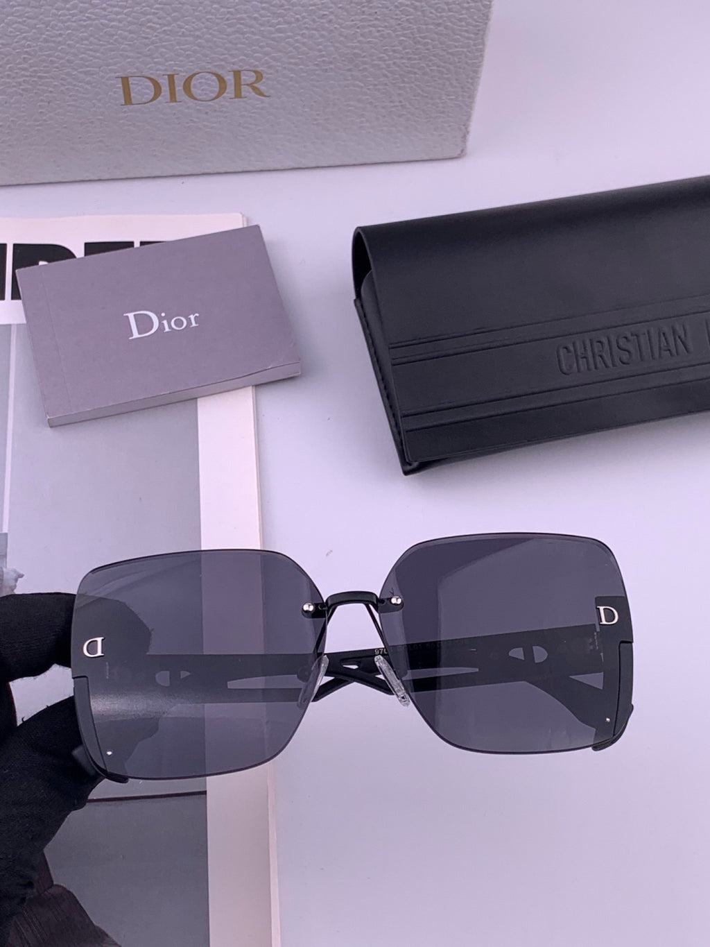 Dior CD6970 Square Gold Lens Sunglasses for Women - 431867 - detail image 2