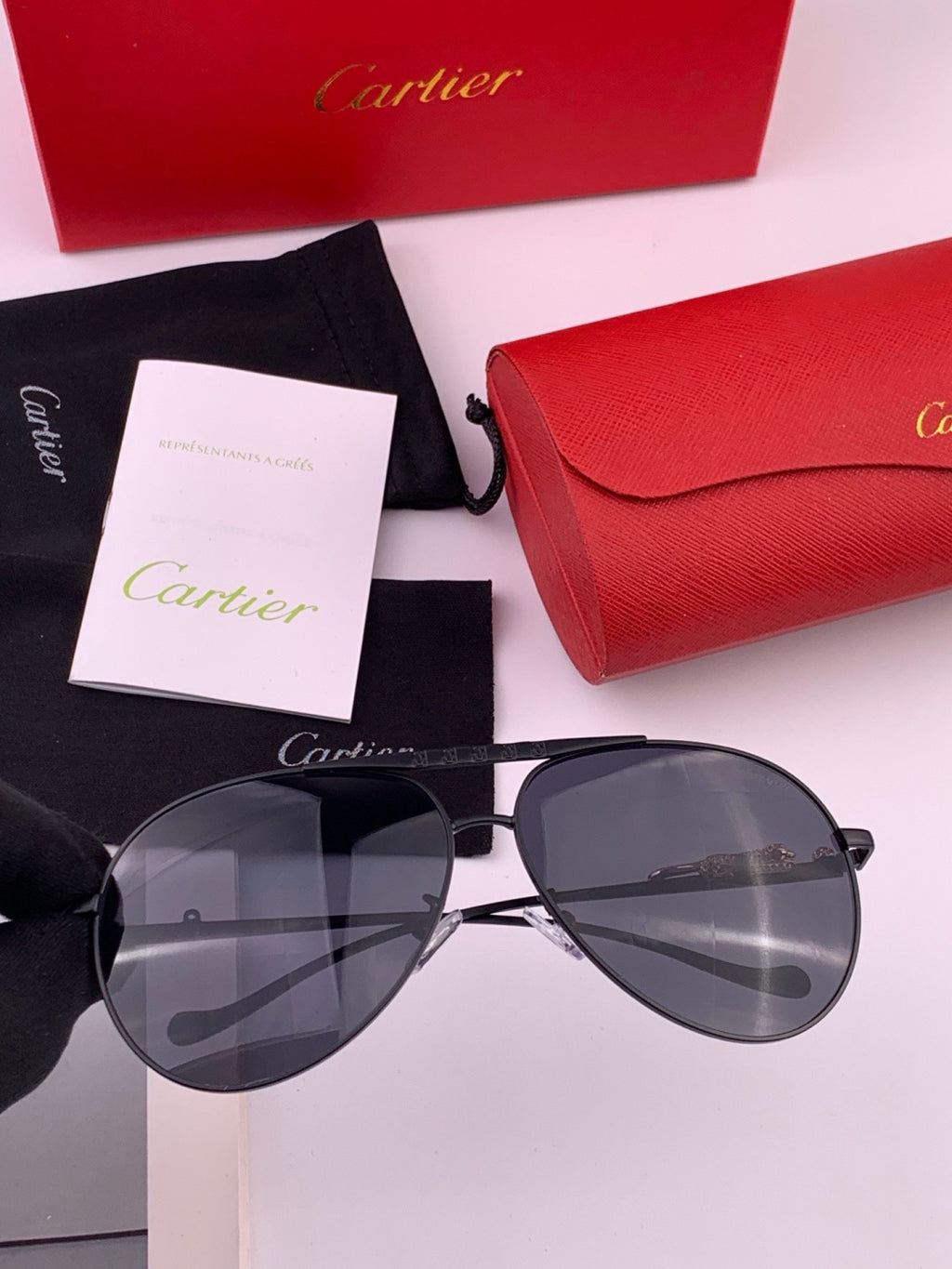 Cartier K41758 Fashion Black Lens Sunglasses for Men & Women - 432218 - detail image 5