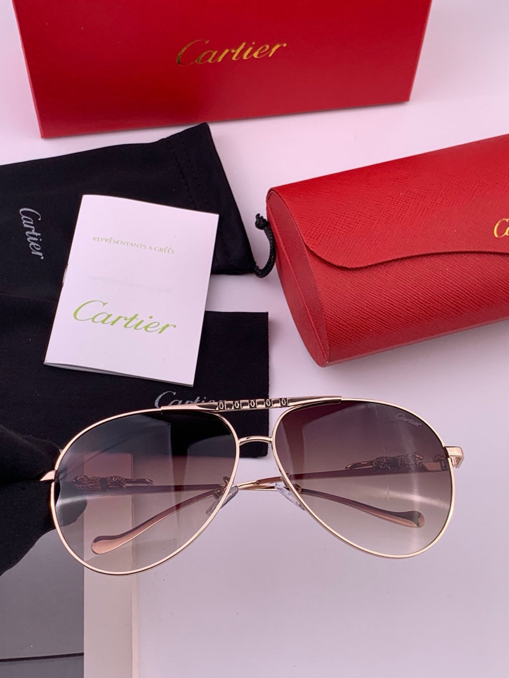 Cartier K41758 Fashion Black Lens Sunglasses for Men & Women - 432218 - detail image 3