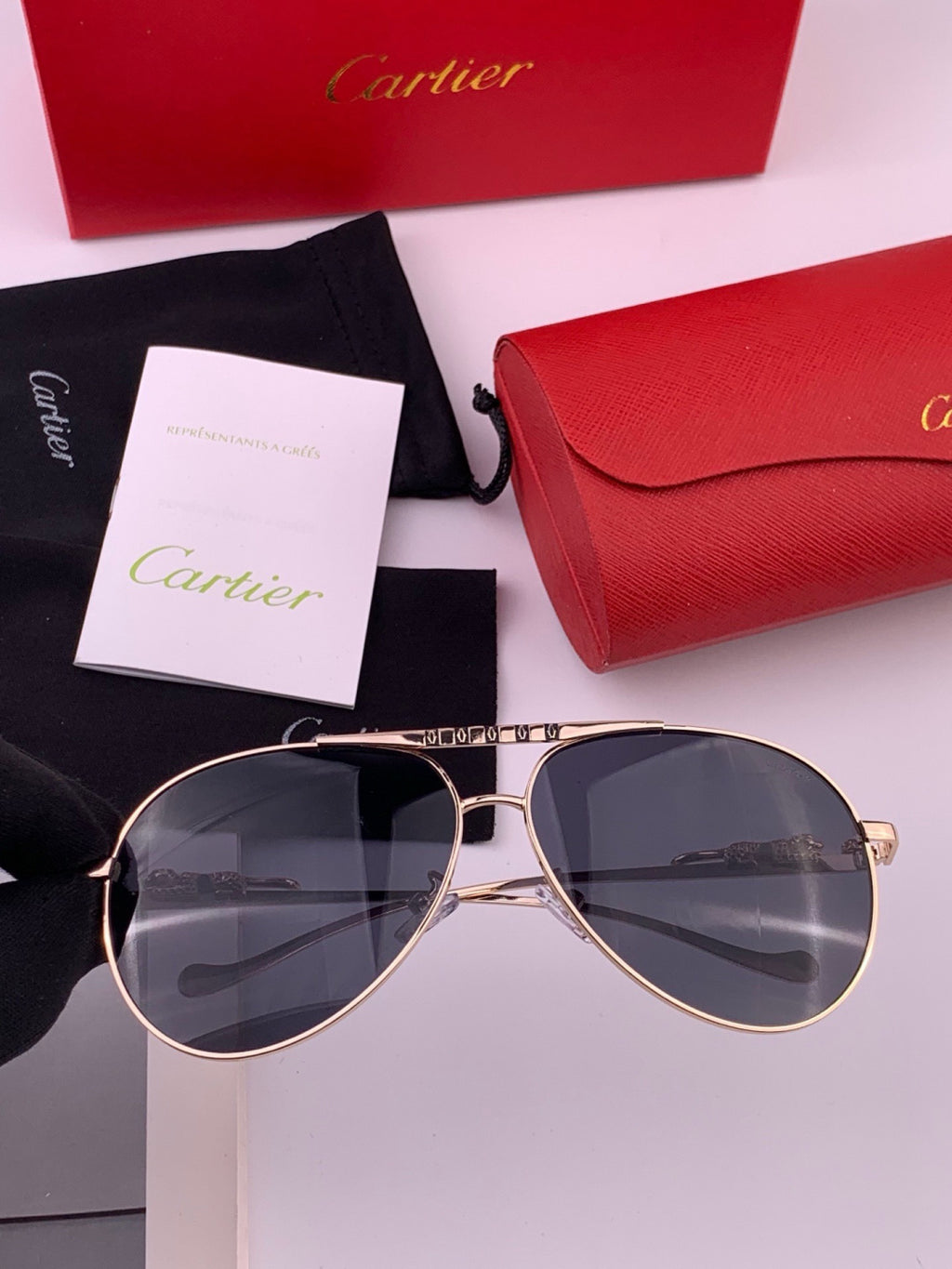 Cartier K41758 Fashion Black Lens Sunglasses for Men & Women - 432218 - detail image 4