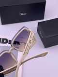 Dior CD2590 Polarized Square Red Lens Sunglasses for Women