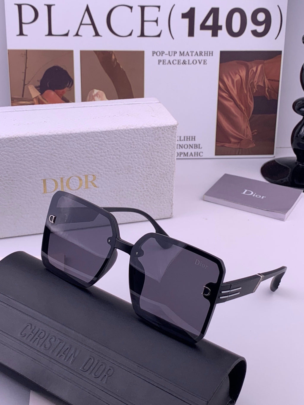 Dior CD8226 Polarized Square Brown Lens Sunglasses for Women - 431706
