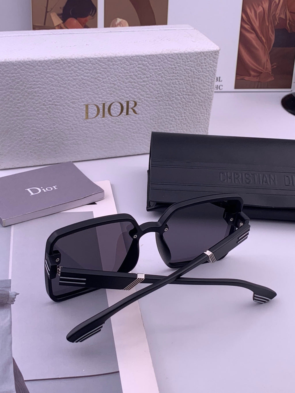 Dior CD8226 Polarized Square Brown Lens Sunglasses for Women - 431706 - detail image 5