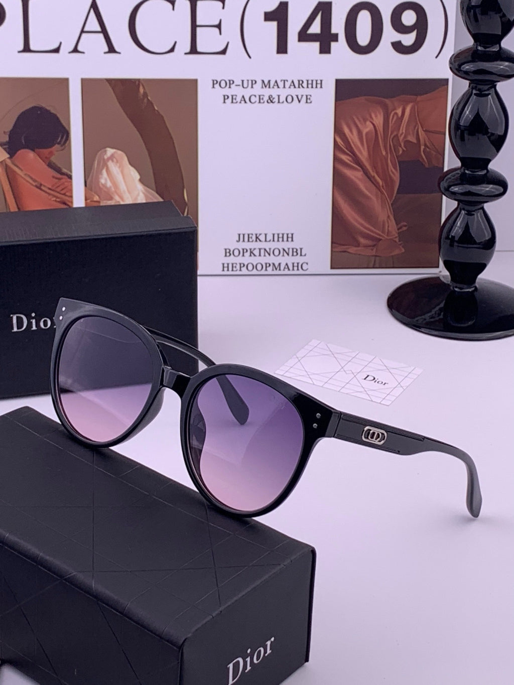 Dior CD5106 Polarized Square Brown Lens Sunglasses for Women - 431709 - detail image 3
