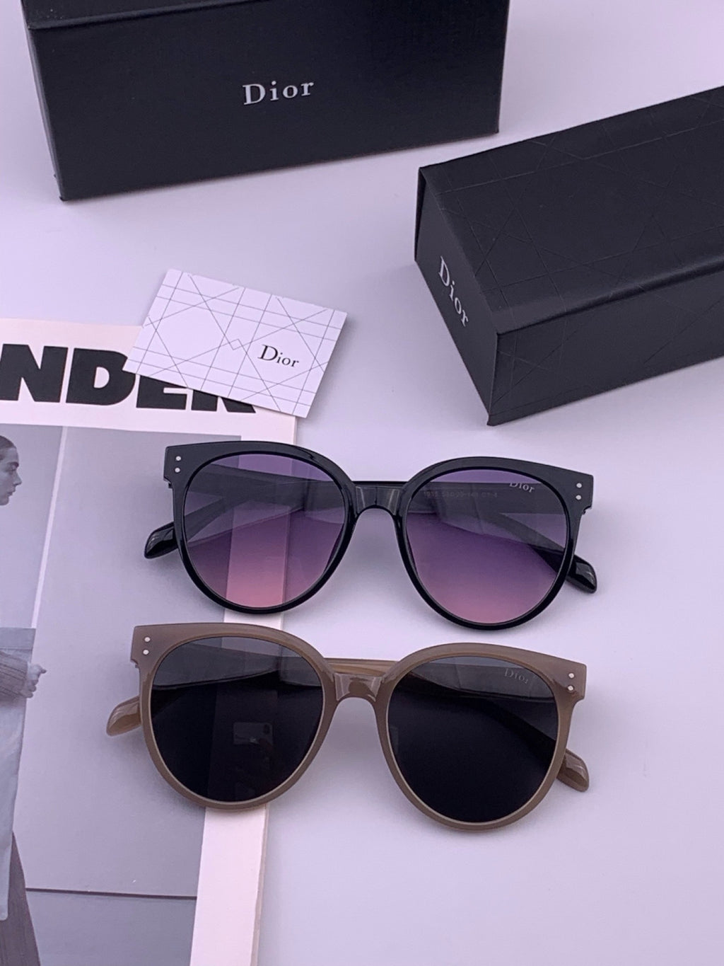 Dior CD5106 Polarized Square Brown Lens Sunglasses for Women - 431710 - detail image 6