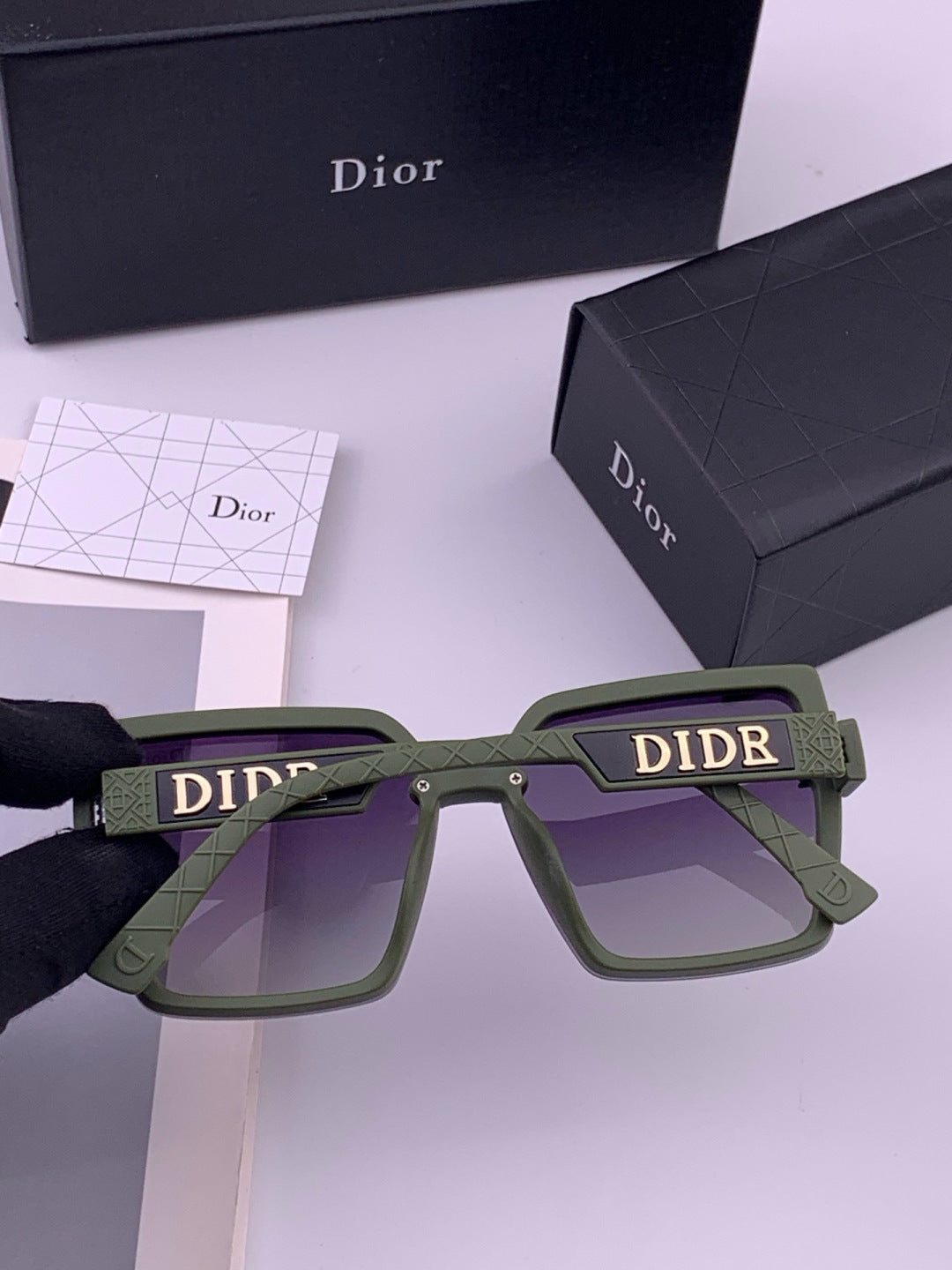 Dior CD2590 Polarized Square Black Lens Sunglasses for Women - detail image 4
