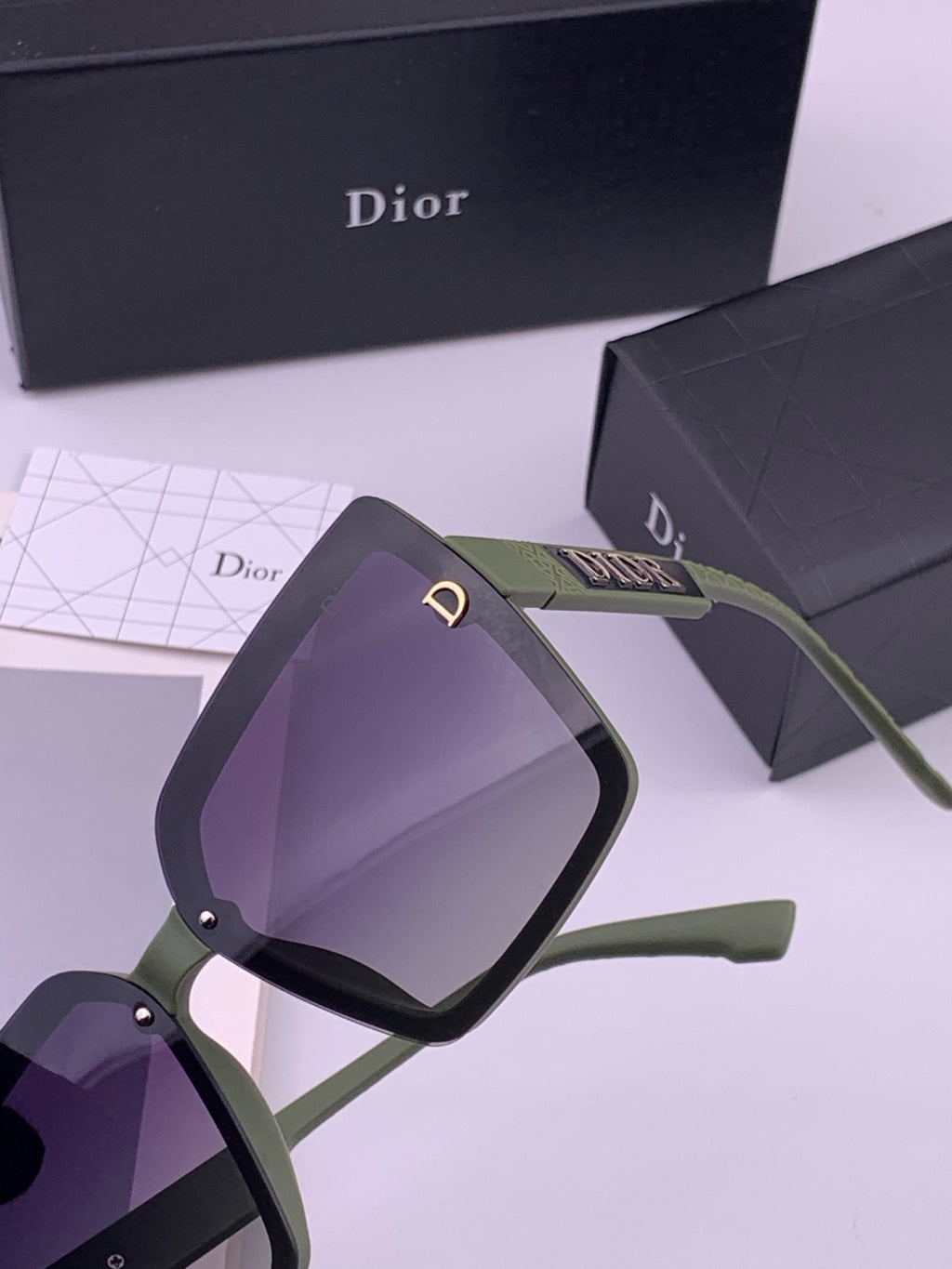 Dior CD2590 Polarized Square Black Lens Sunglasses for Women - detail image 6