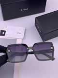 Dior CD2590 Polarized Square Black Lens Sunglasses for Women