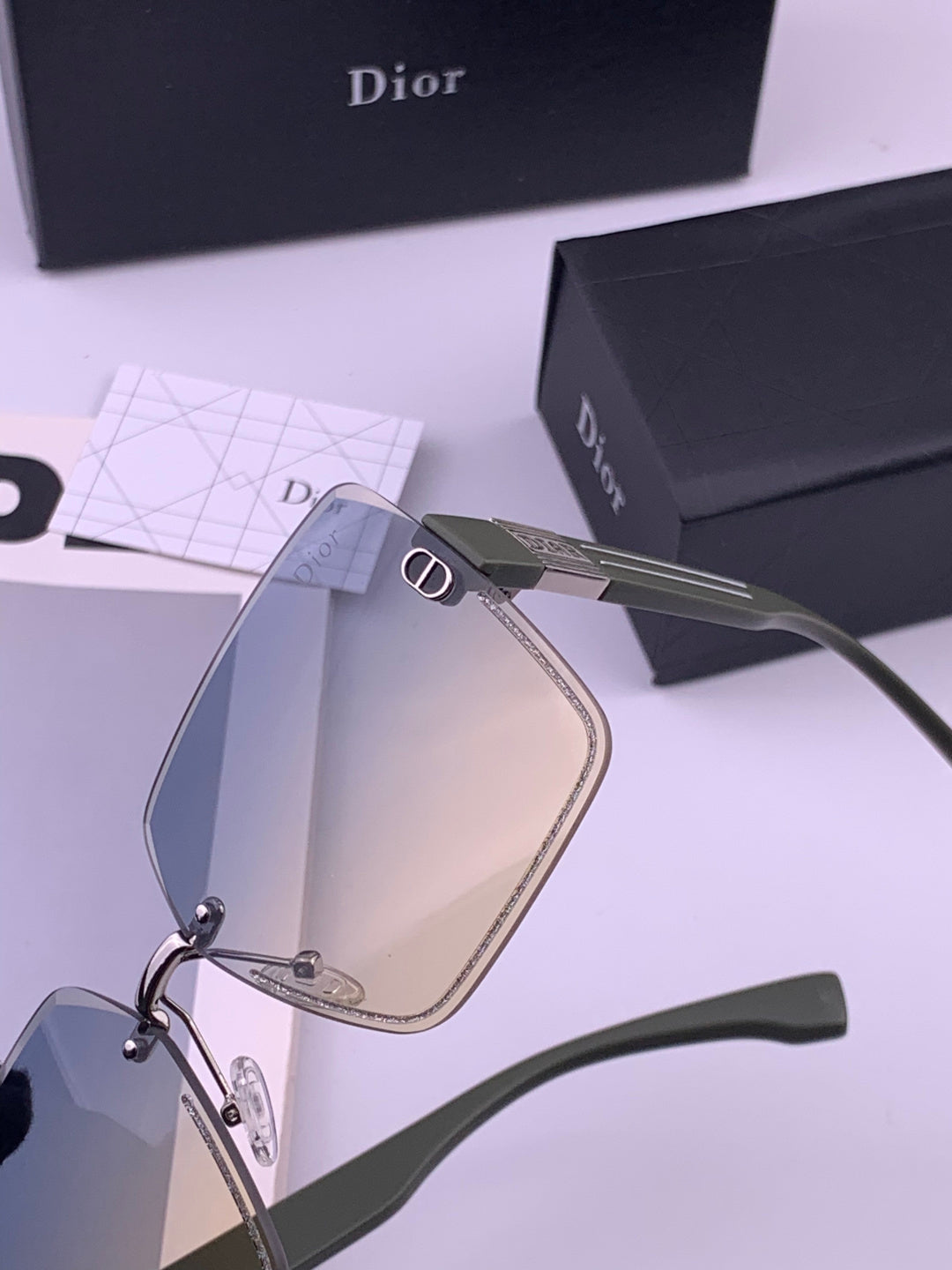 Dior D7771 Square Gold Lens Sunglasses for Men & Women - 431713 - detail image 3