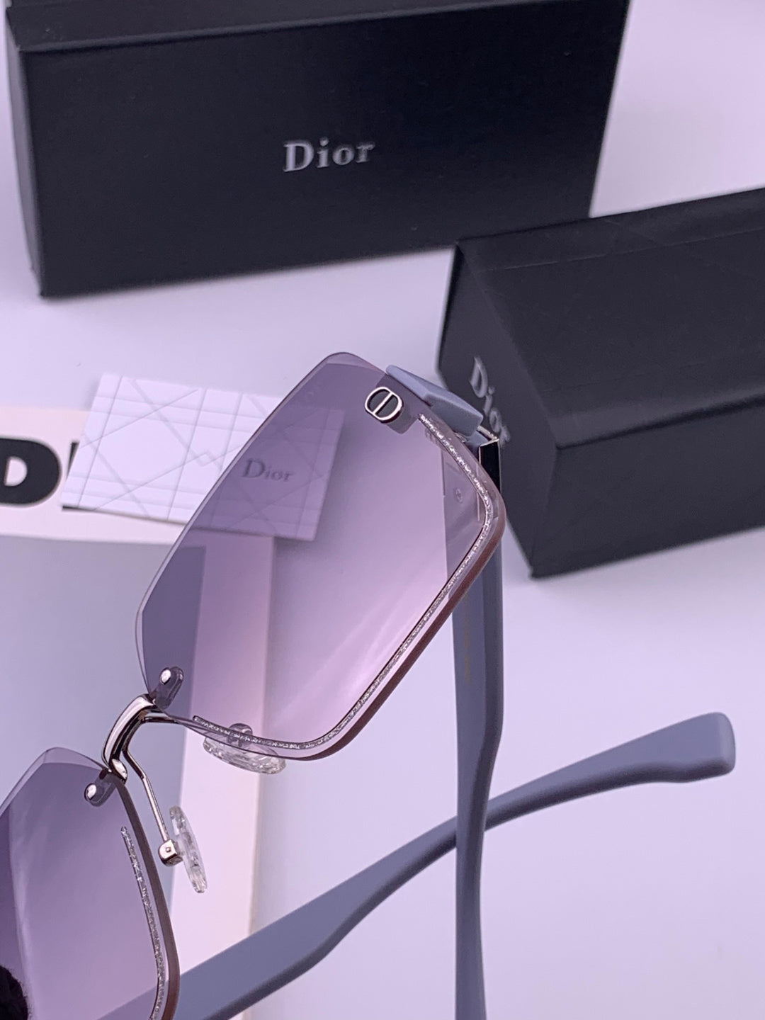 Dior D7771 Square Gold Lens Sunglasses for Men & Women - 431714 - detail image 5