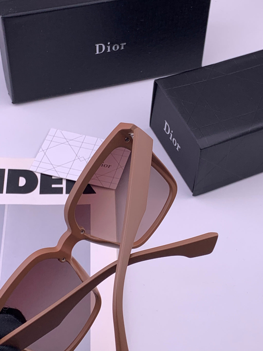 Dior CD883 Polarized Square Gold Lens Sunglasses for Women - 431715 - detail image 4
