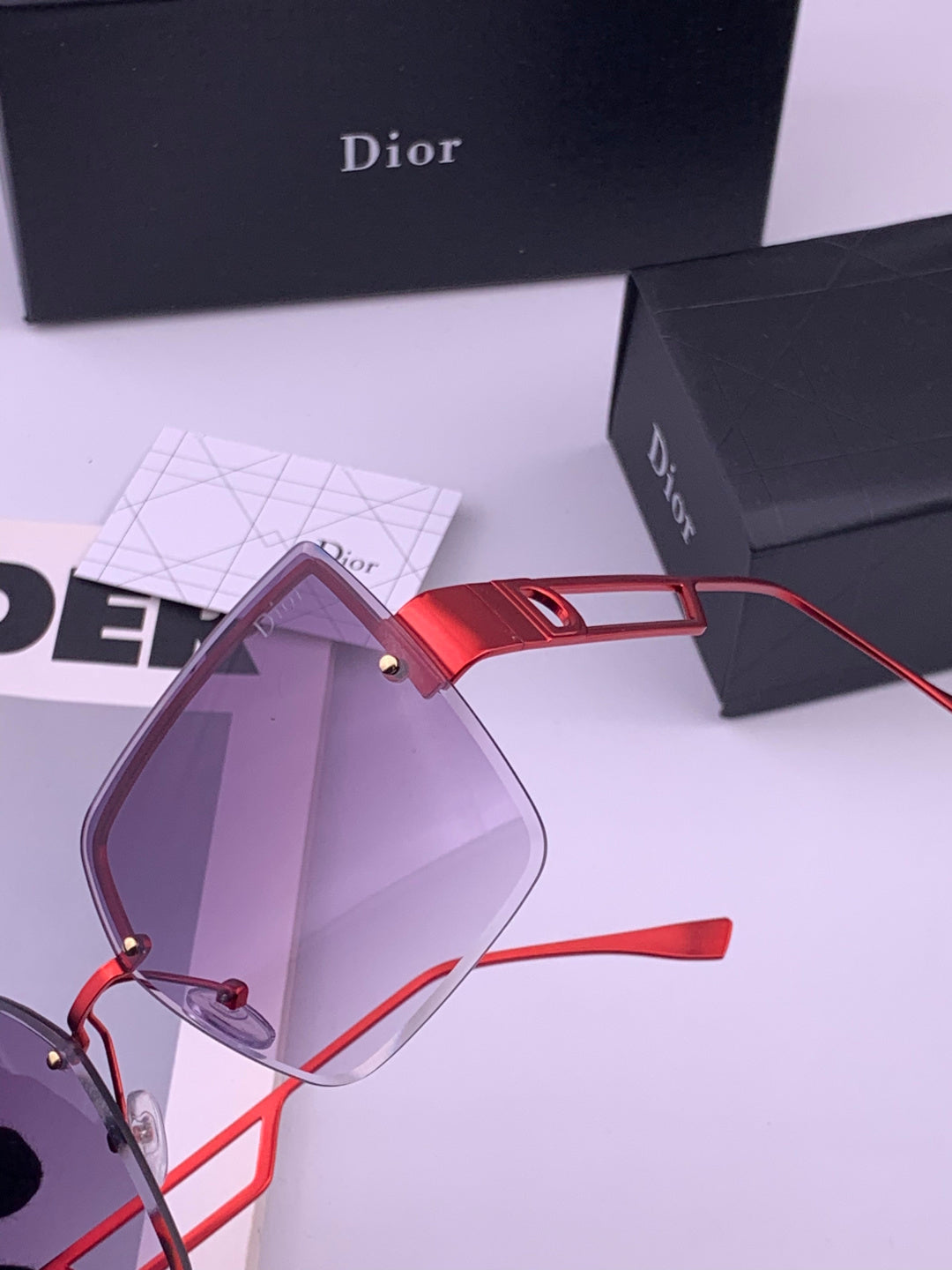 Dior D9681 Square Gold Lens Sunglasses for Men & Women - 431718 - detail image 3