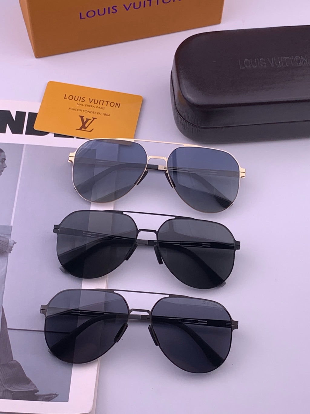 Louis Vuitton L39 Fashion Gold Lens Sunglasses for Men & Women - 431274 - detail image 7