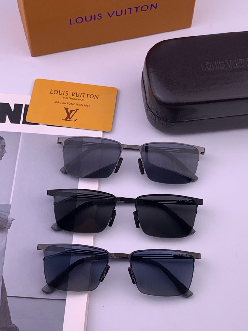 Louis Vuitton L510 Fashion Gold Lens Sunglasses for Men & Women - 431276 - detail image 7
