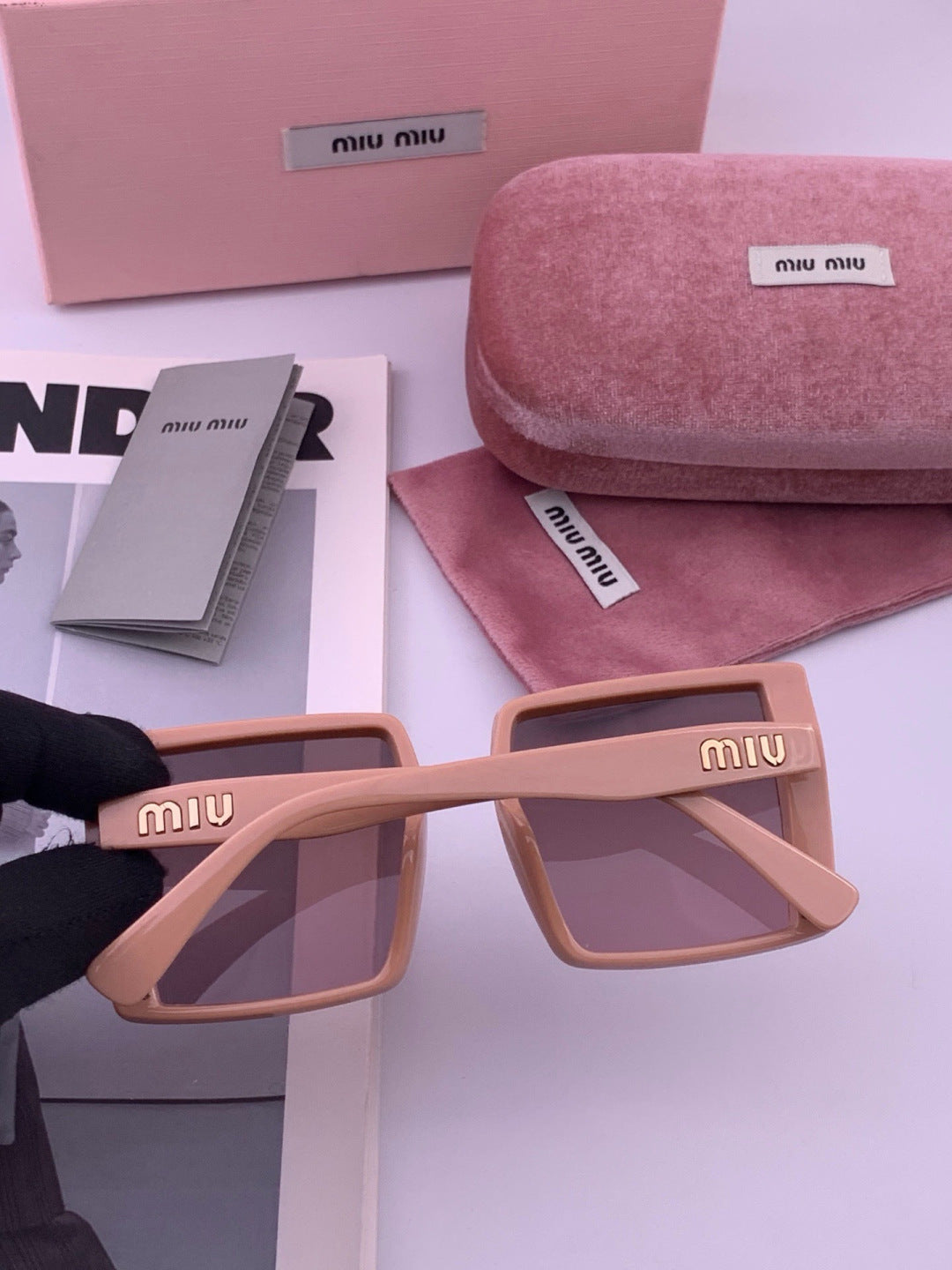 Miu Miu M3998 Fashion Purple Lens Sunglasses for Men & Women - detail image 4