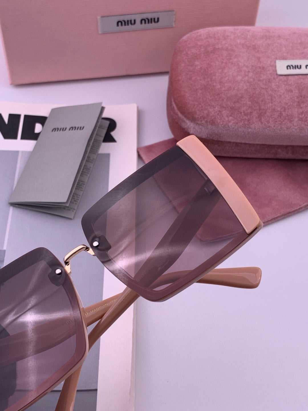 Miu Miu M3998 Fashion Purple Lens Sunglasses for Men & Women - detail image 6