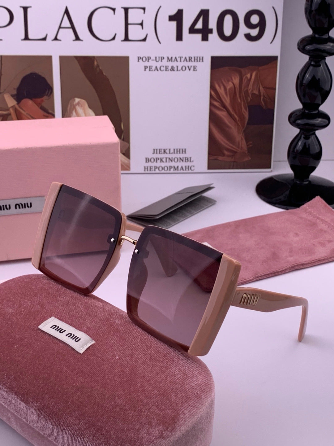 Miu Miu M3998 Fashion Purple Lens Sunglasses for Men & Women