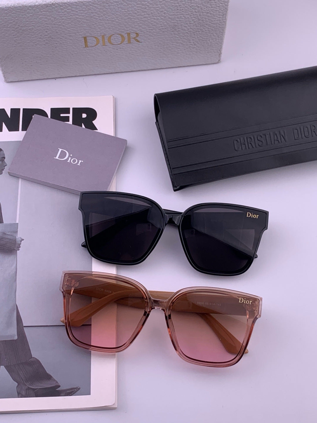 Dior D6895 Square Pink Lens Sunglasses for Men & Women - 431794 - detail image 6