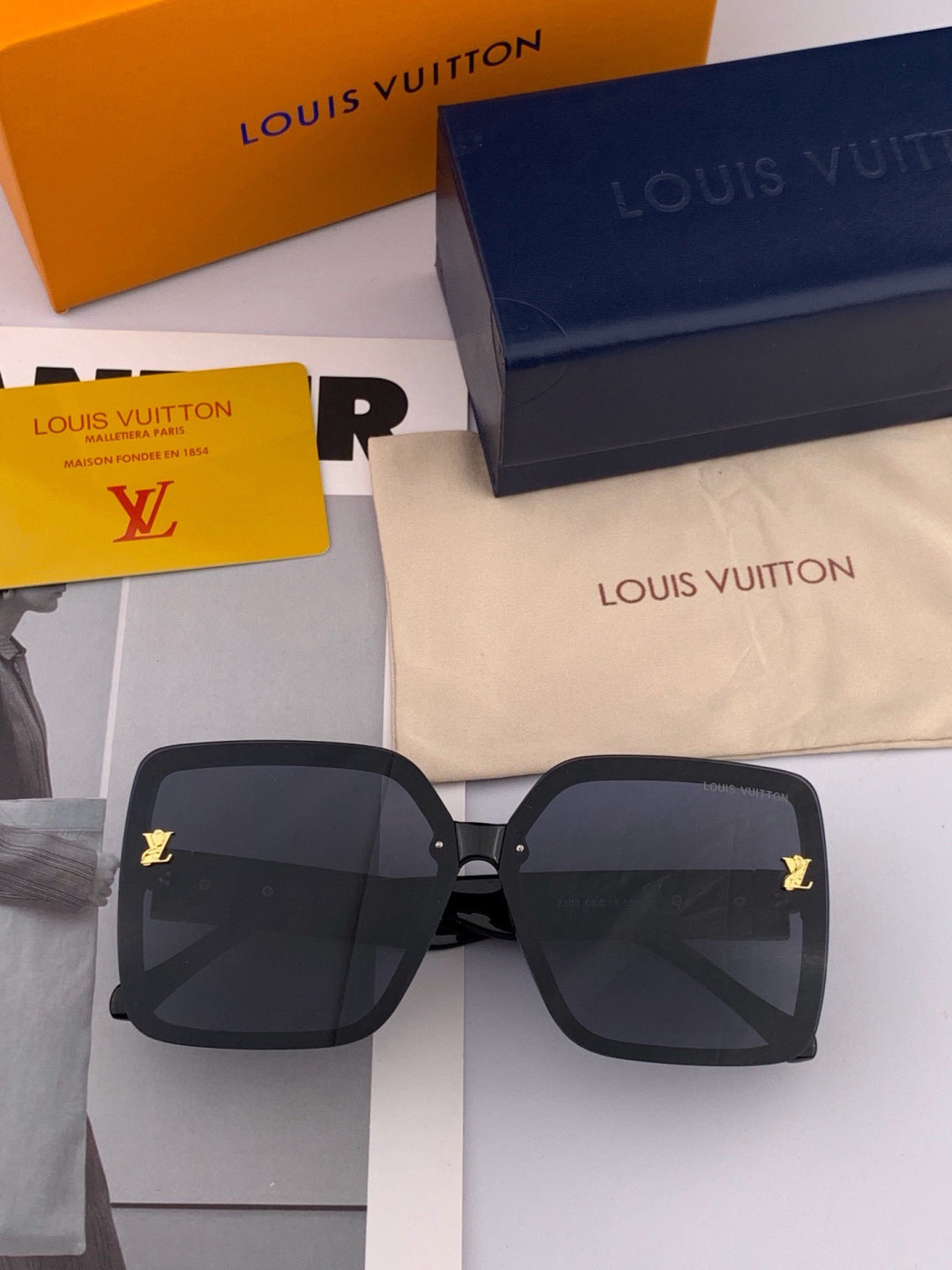 Louis Vuitton L3230 Square Brown Lens Sunglasses for Men & Women - 431165