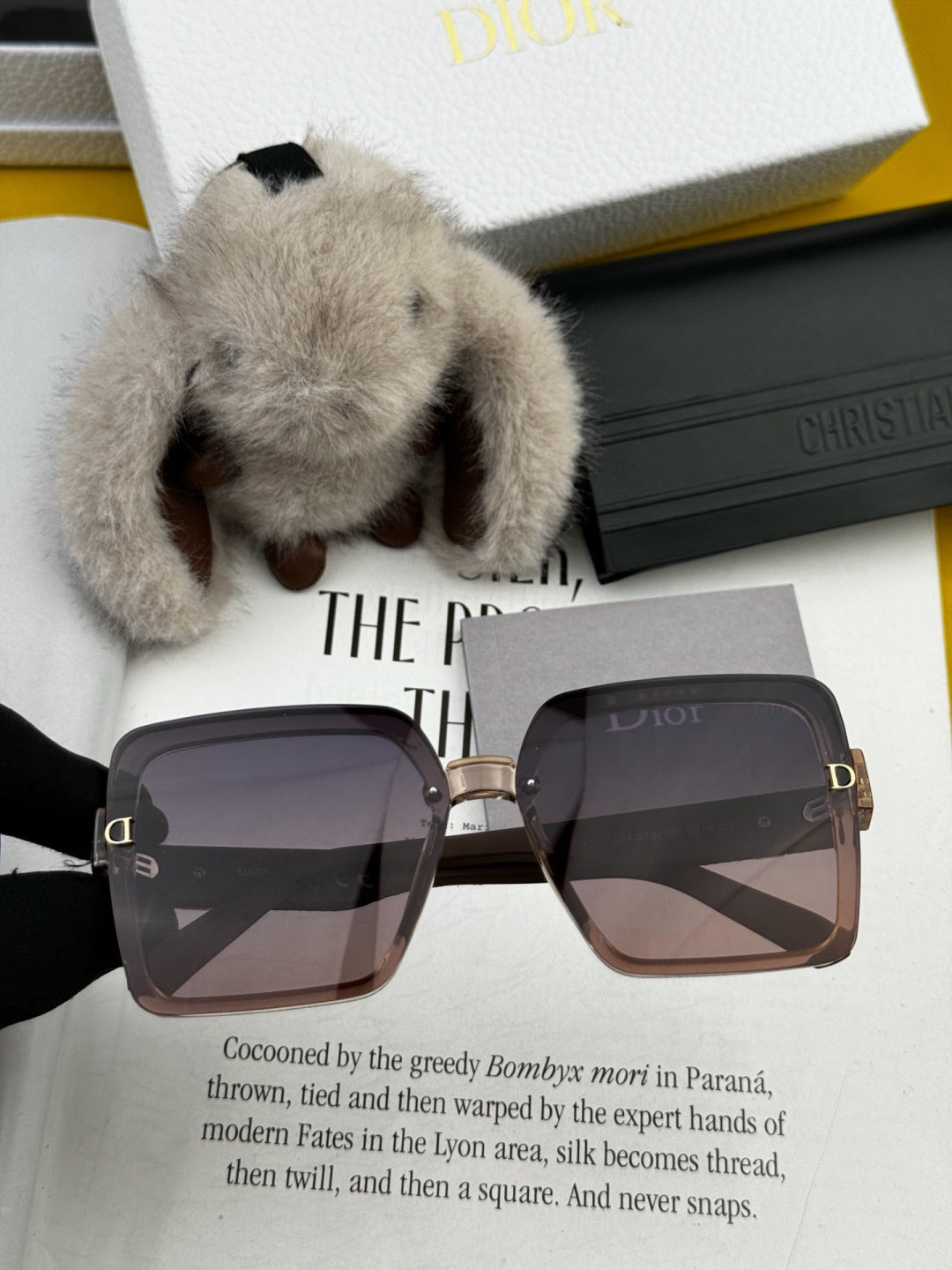 Dior CD6251 Polarized Square Black Lens Sunglasses for Women - 431773 - detail image 3
