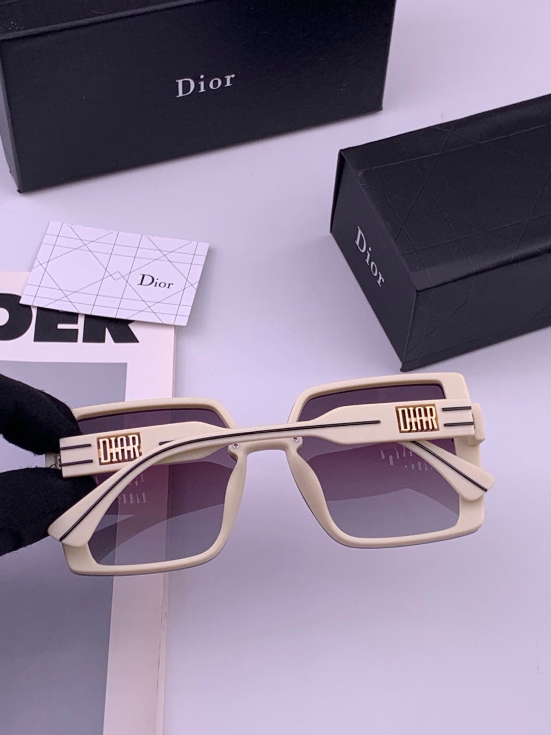 Dior D5290 Polarized Square Black Lens Sunglasses for Men & Women - 431774 - detail image 7