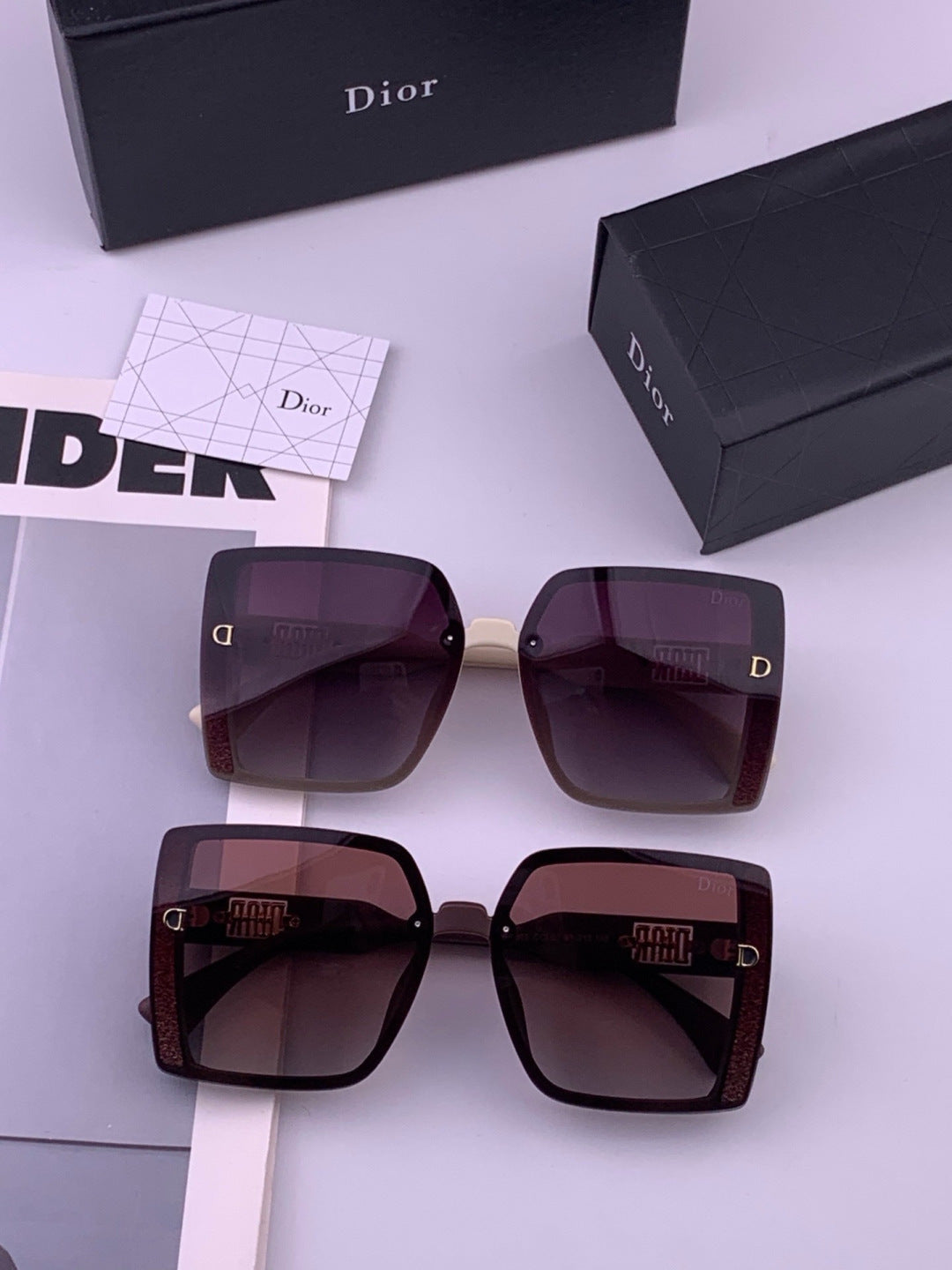 Dior D5290 Polarized Square Black Lens Sunglasses for Men & Women - 431774 - detail image 8