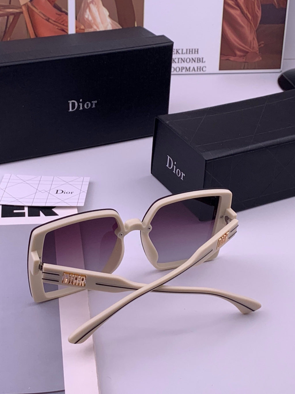 Dior D5290 Polarized Square Black Lens Sunglasses for Men & Women - 431774 - detail image 6