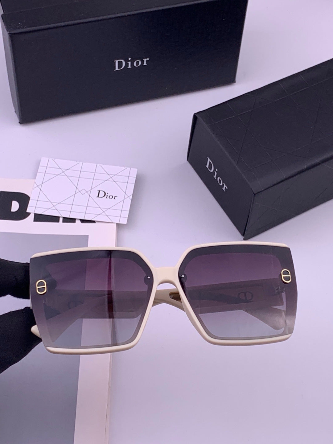Dior CD3917 Polarized Square Red Lens Sunglasses for Women