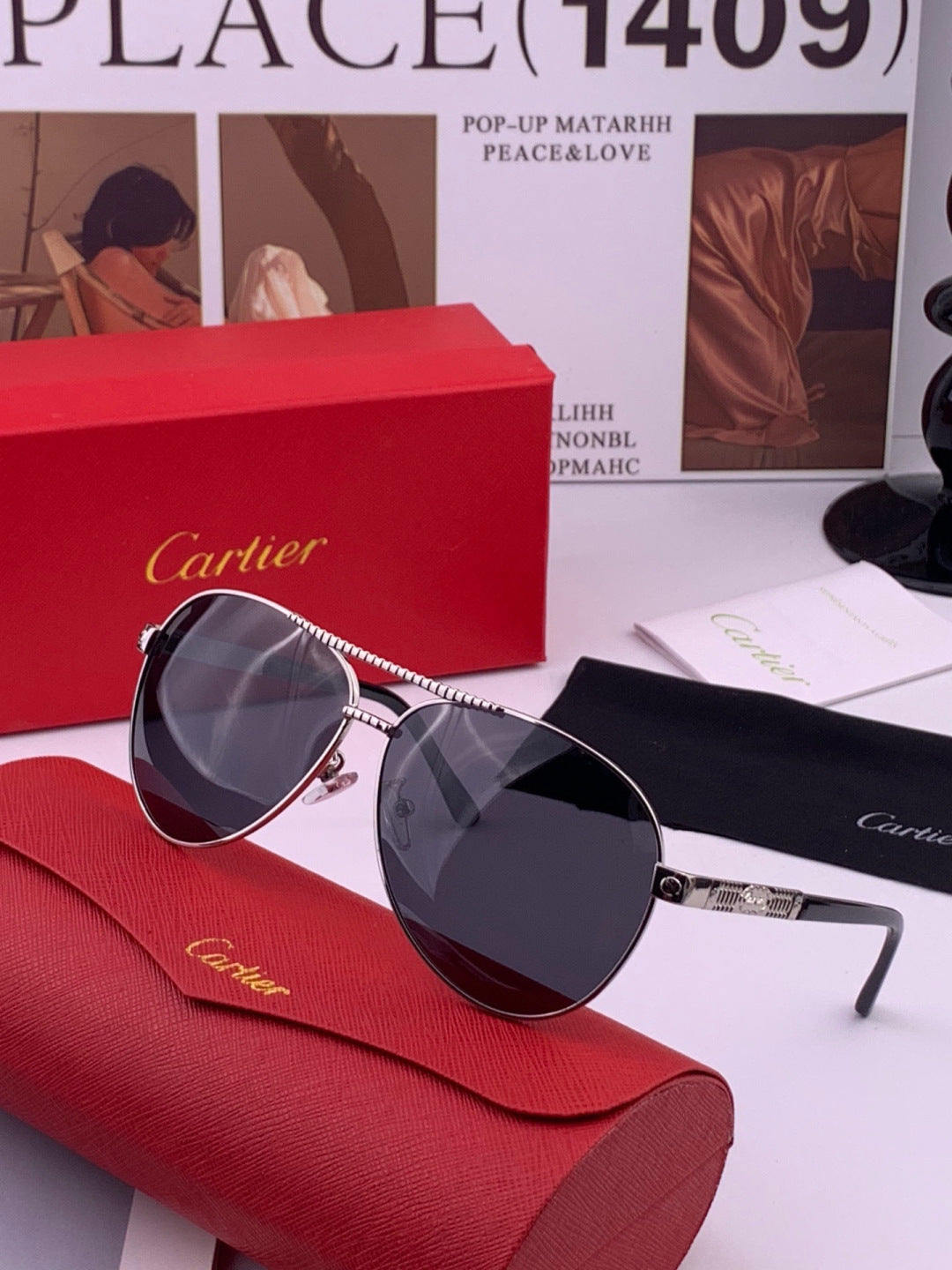 Cartier CK1080 Polarized Fashion Gold Lens Sunglasses for Men & Women - 449555 - detail image 2