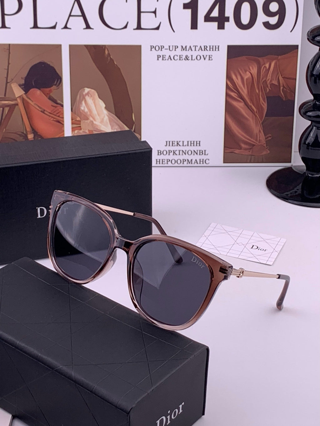 Dior D31101 Polarized Square Blue Lens Sunglasses for Men & Women - 449096 - detail image 2