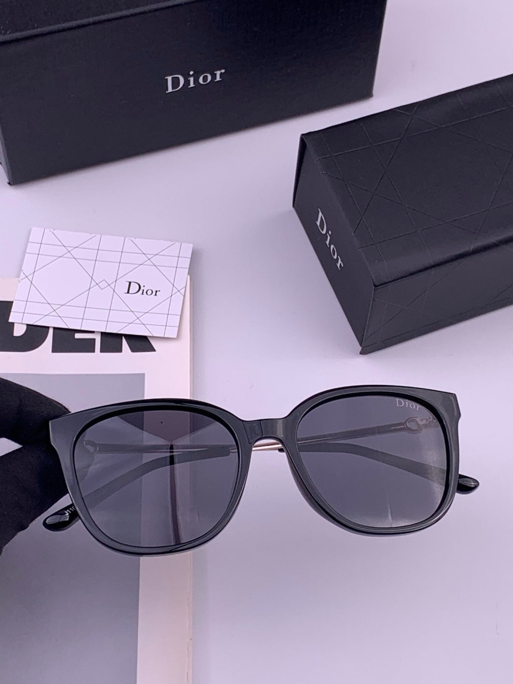 Dior D31101 Polarized Square Black Lens Sunglasses for Men & Women - 449097