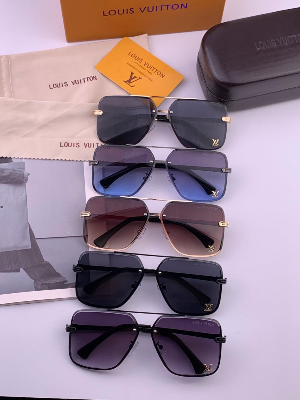 Louis Vuitton L91747 Aviator Orange Lens Sunglasses for Men & Women - 448594 - detail image 6