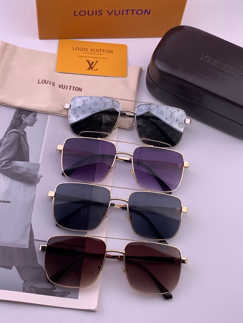 Louis Vuitton L3905 Aviator Gray Lens Sunglasses for Men & Women - 448599 - detail image 7