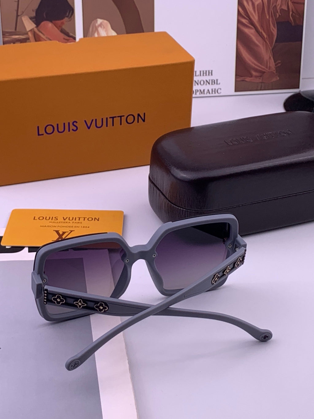 Louis Vuitton L5710 Polarized Square Gold Lens Sunglasses for Men & W - 448517 - detail image 6