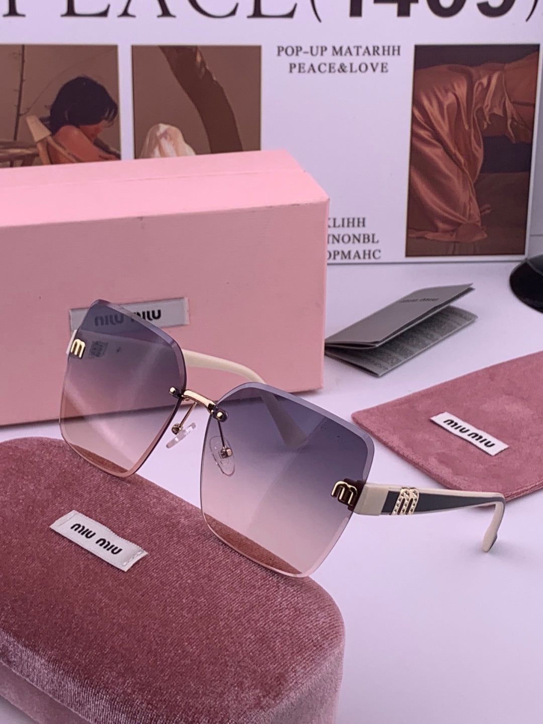 Miu Miu M7550 Fashion Red Lens Sunglasses for Men & Women - 449728 - detail image 2