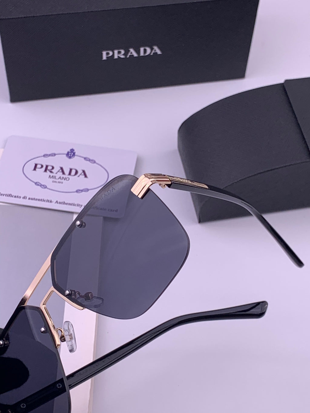 Prada Fashion Blue Lens Sunglasses for Men - 449353 - detail image 2
