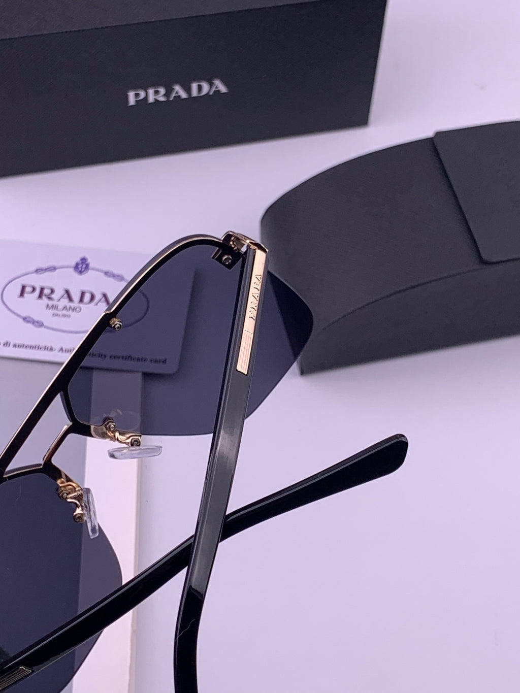 Prada Fashion Blue Lens Sunglasses for Men - 449353 - detail image 6