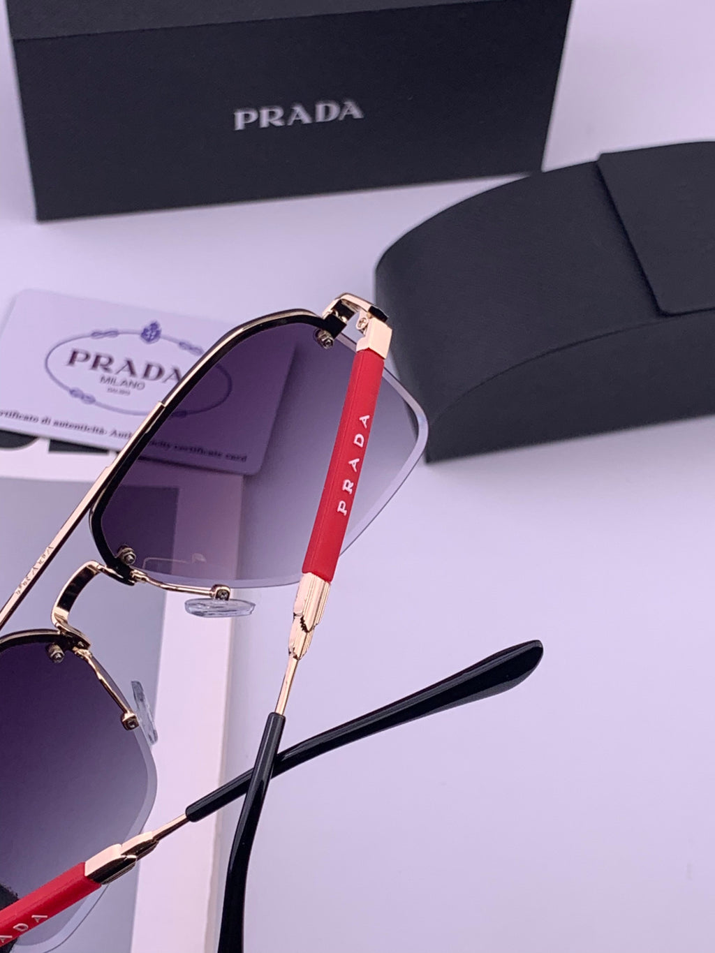 Prada Fashion Purple Lens Sunglasses for Men - 449359 - detail image 3