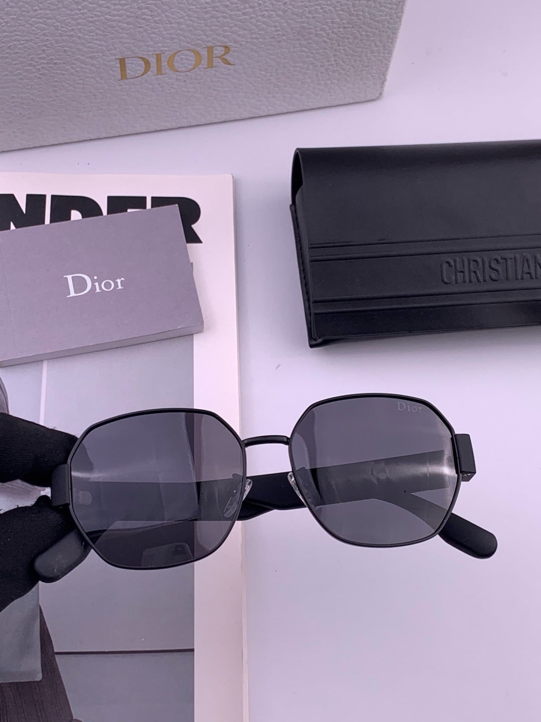 Dior CD9370 Round Black Lens Sunglasses for Women - 449171 - detail image 2