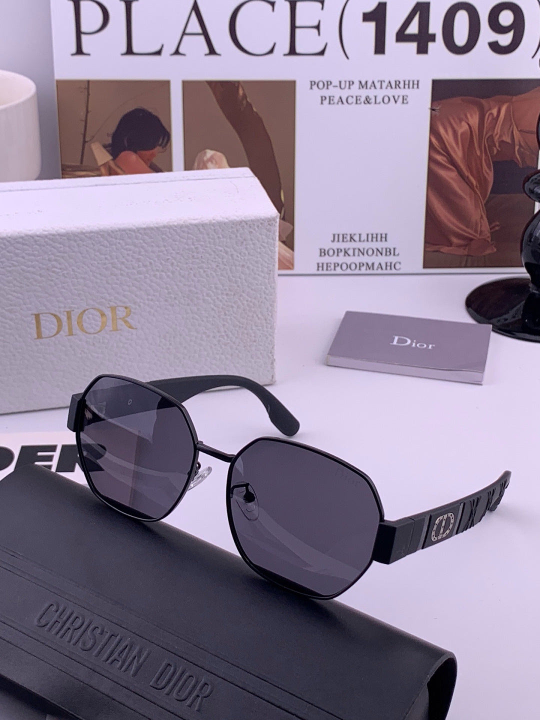 Dior CD9370 Round Black Lens Sunglasses for Women - 449171 - detail image 4