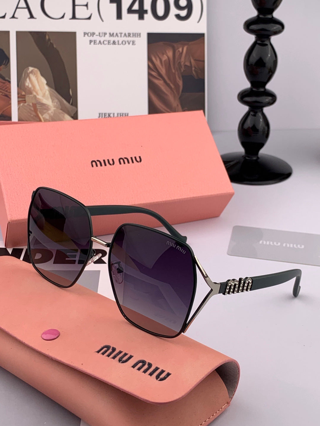 Miu Miu M1321 Fashion Red Lens Sunglasses for Men & Women - 449726 - detail image 3